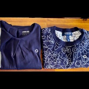 Lands End Chase 1 Navy Blue 3/4 Sleeve Jersey Knit Top & 2 Sweaters All Size XS